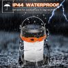 Wanjo Collapsible LED Solar Camping Lights with Free Multifunctional Whistle, Rechargeable Camping Latern, Portable Outdoor Gear for Camping Travel Fi
