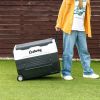 58 Quarts Car Refrigerator Portable RV Freezer Dual Zone with Wheel