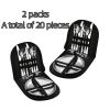 two set of 10 portable stainless steel tableware, suitable for hotels/restaurants/gatherings, hiking, and camping adventures. There are plates, forks,