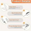 two set of 10 portable stainless steel tableware, suitable for hotels/restaurants/gatherings, hiking, and camping adventures. There are plates, forks,